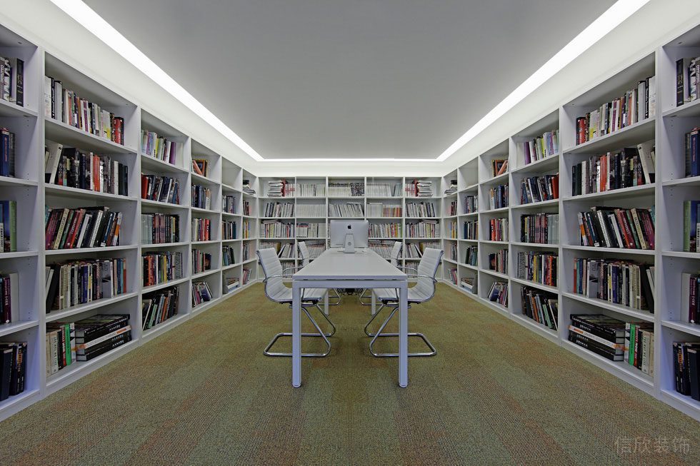 資料圖書室墻面書柜文件柜效果圖