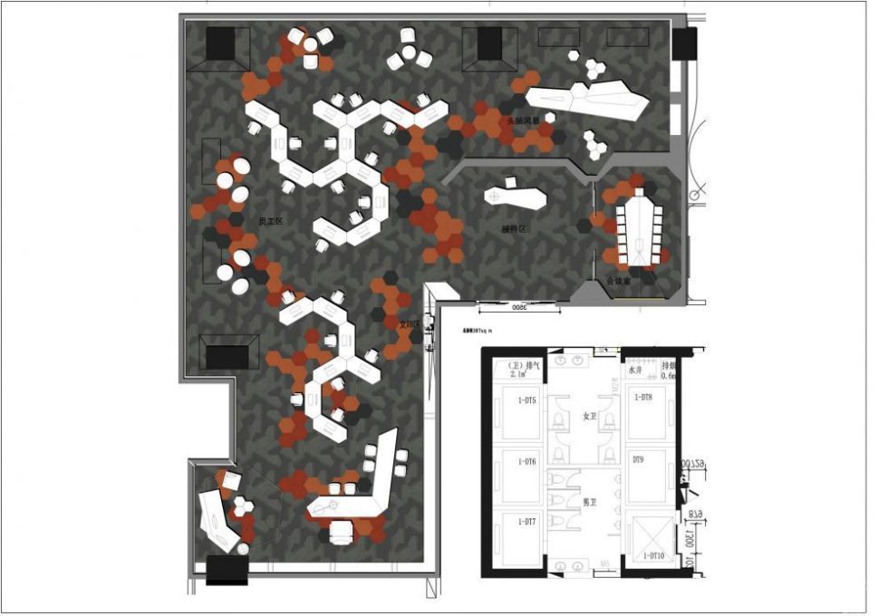 創(chuàng)意的辦公室平面圖