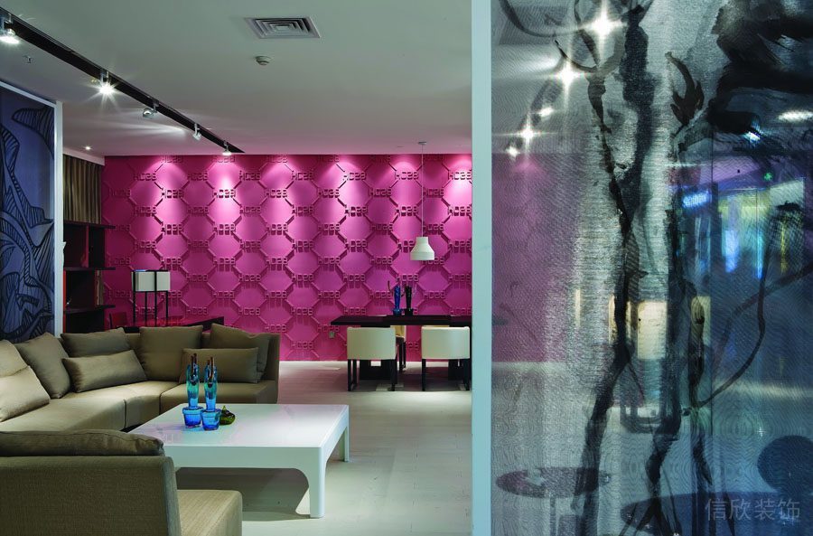 深圳南山鮮色調辦公室裝修_洽談區