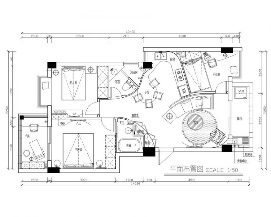 潤恒尚園深圳寶安家居裝修-平面圖