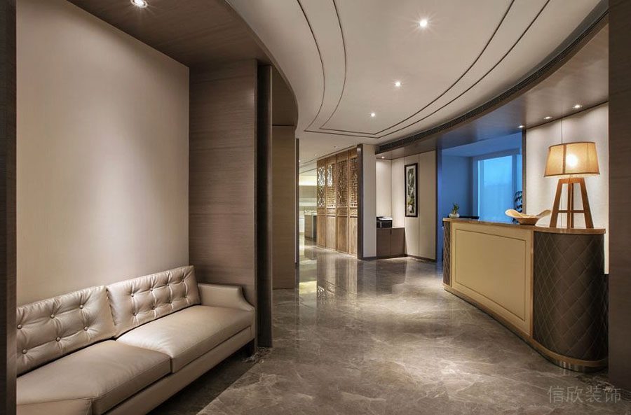 米黃色調辦公室裝修_過道