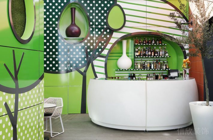 綠色茶水休息開放區(qū)域設(shè)計(jì)