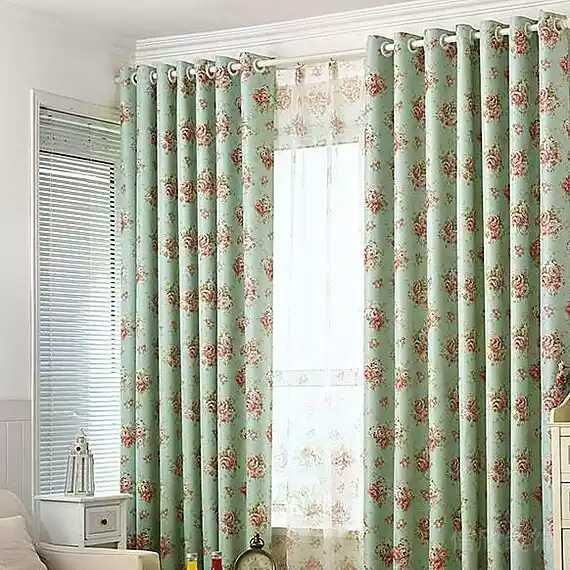 客廳裝修_田園風格窗簾