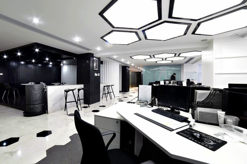 深圳南山科技園辦公室裝修_公共辦公區