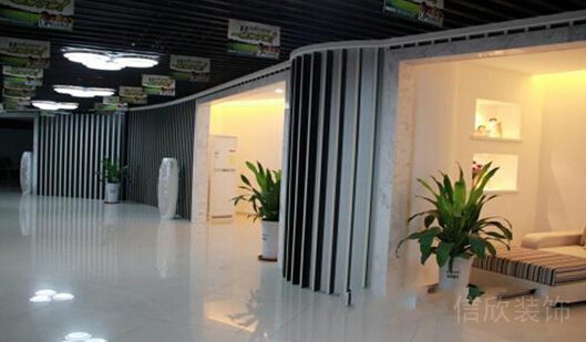 弧形葉子板墻壁休息區(qū)裝修設計