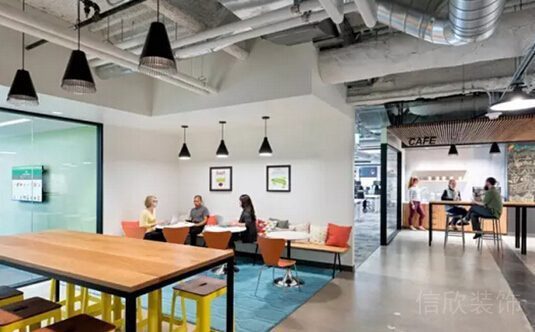 復古教育機構等待休息區(qū)域裝修圖