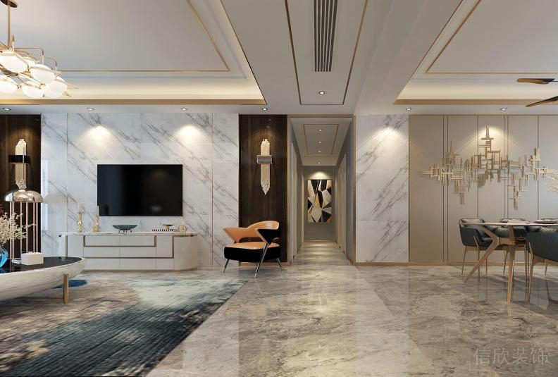 家居裝修設(shè)計(jì)客廳大理石地面