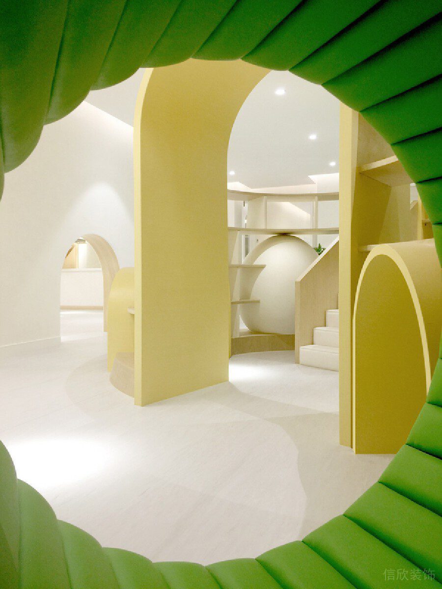 泡泡棉柔軟樹洞休息區(qū)少兒娛樂機構裝修效果圖