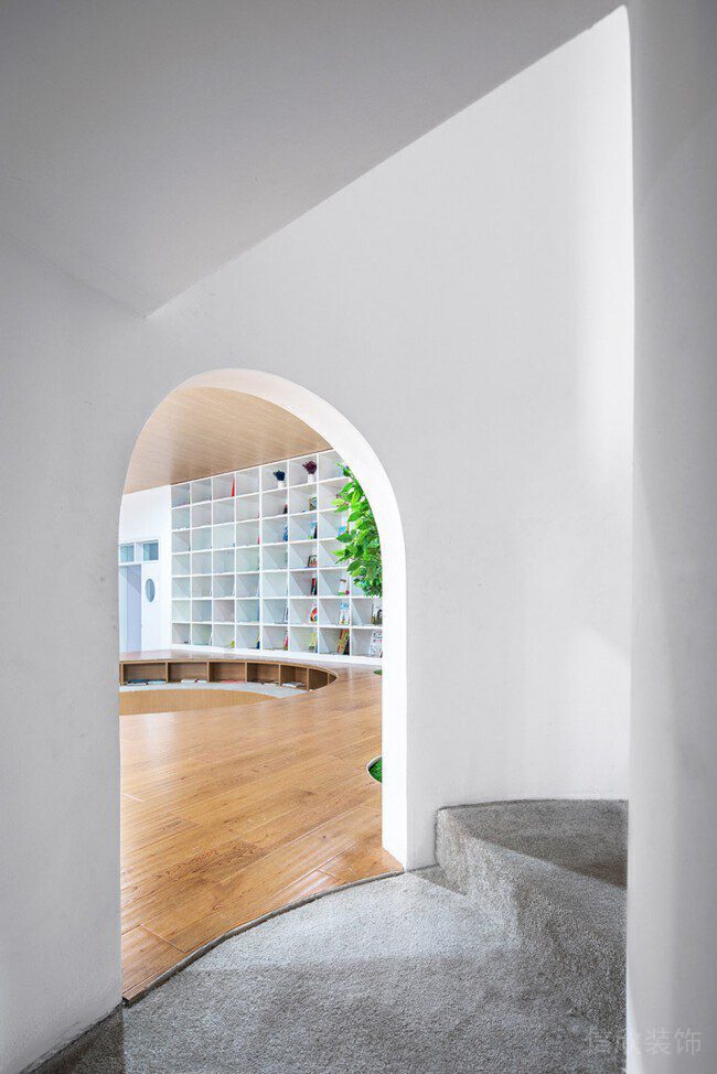 弧形拱形創(chuàng)意造型過道休息區(qū)裝修效果圖機構設計