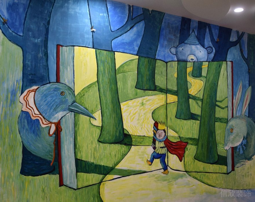 兒童故事壁畫裝修設(shè)計(jì)