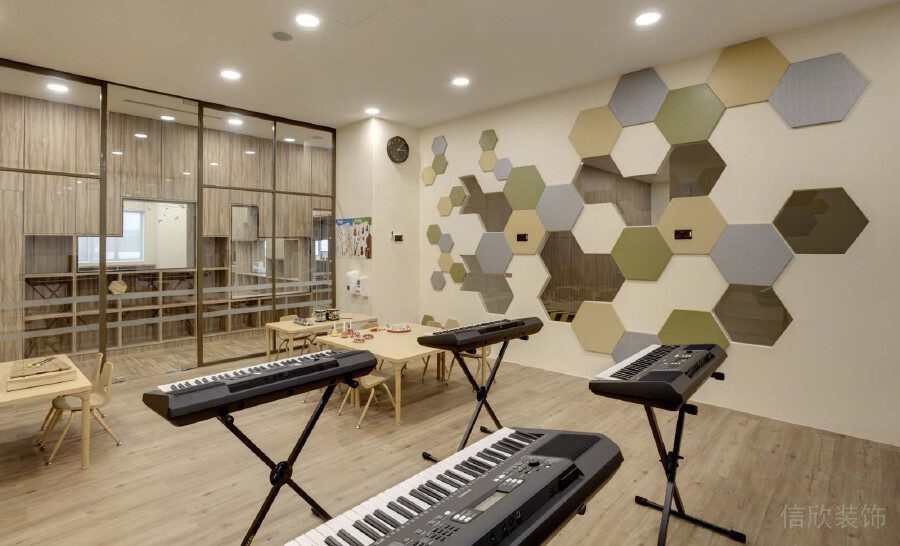 落地式玻璃門面音樂教室裝修設計