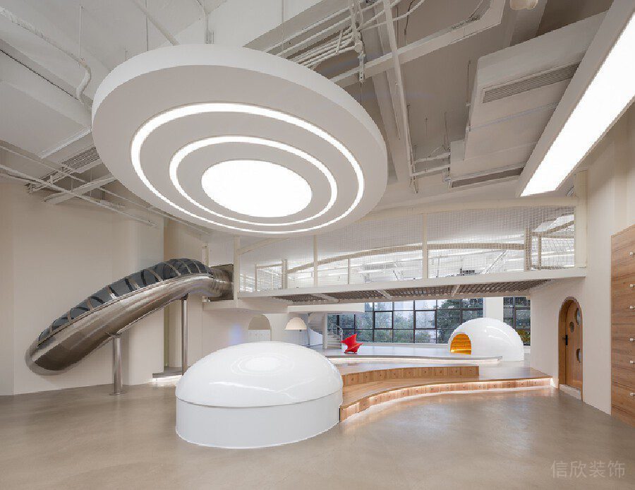 原木木板兒童休息區(qū)效果圖