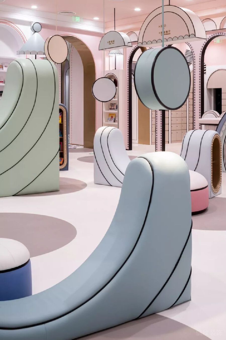 游樂區(qū)域裝修設(shè)計(jì)軟包童趣機(jī)構(gòu)裝修