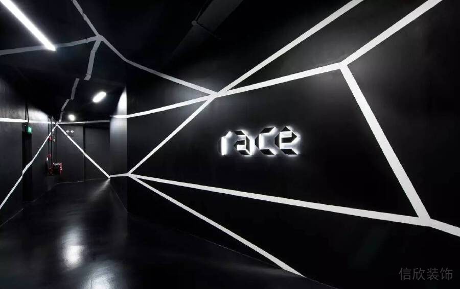 黑白色調(diào)極簡風(fēng)形象版公司大廳裝修設(shè)計(jì)辦公室