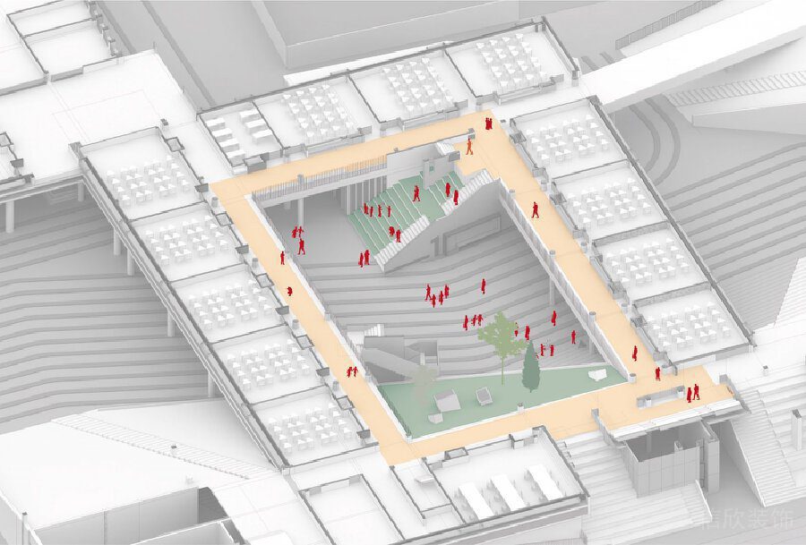 學校cad平面設計圖彩色區(qū)域
