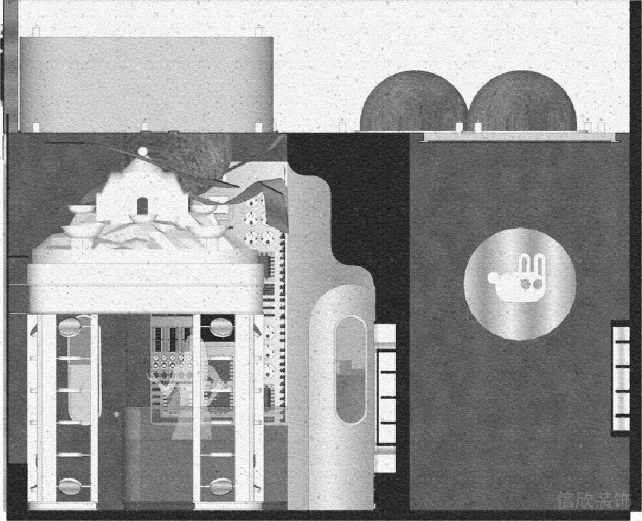 光影黑白色調(diào)平面設計圖