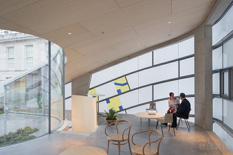 弧線玻璃創意閱讀討論區域現代簡約辦公室設計