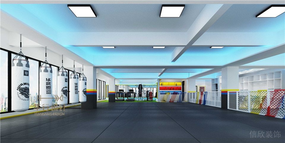東莞華武道健身會所裝修設(shè)計-沙袋