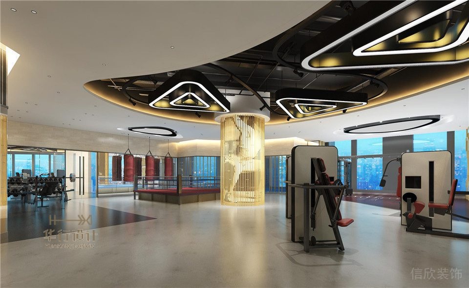 寶力豪健身房裝修設計_重量區(qū)