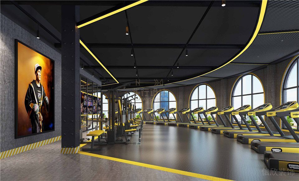 華武決禹州健身房室內(nèi)設(shè)計(jì)-跑步區(qū)