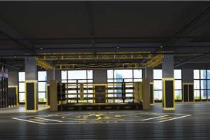 拳擊競賽臺武術(shù)培訓(xùn)機構(gòu)裝修效果全景圖