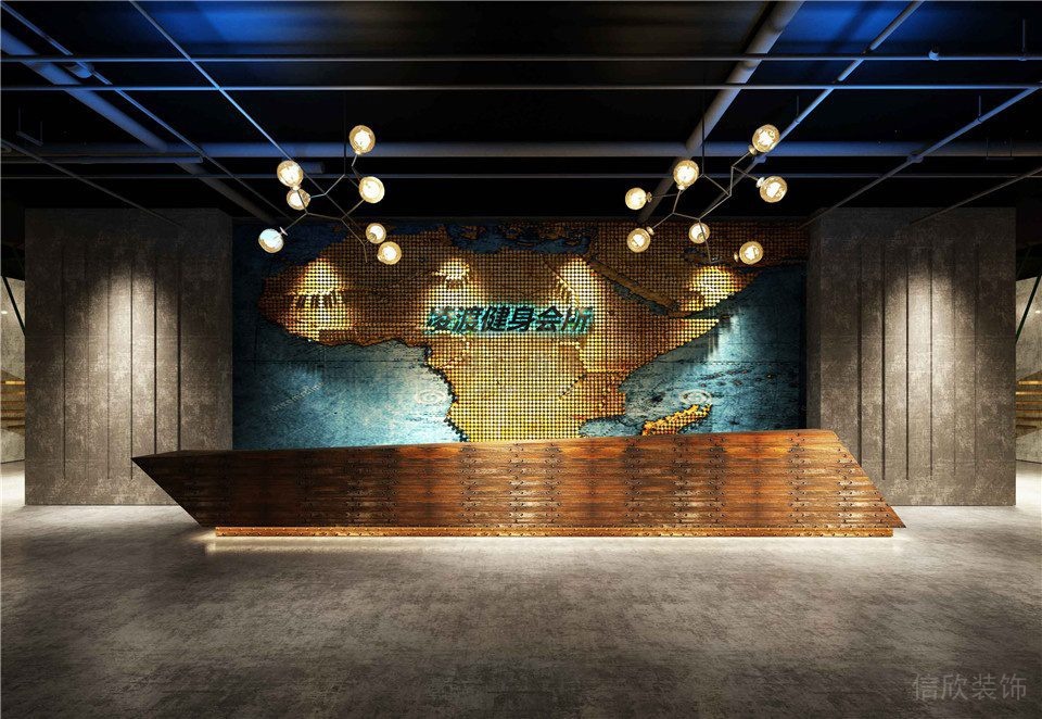 凌渡健身會所裝修設(shè)計(jì)-接待前臺