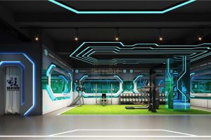 現(xiàn)代簡約健身房裝修設(shè)計墻體玻璃設(shè)計