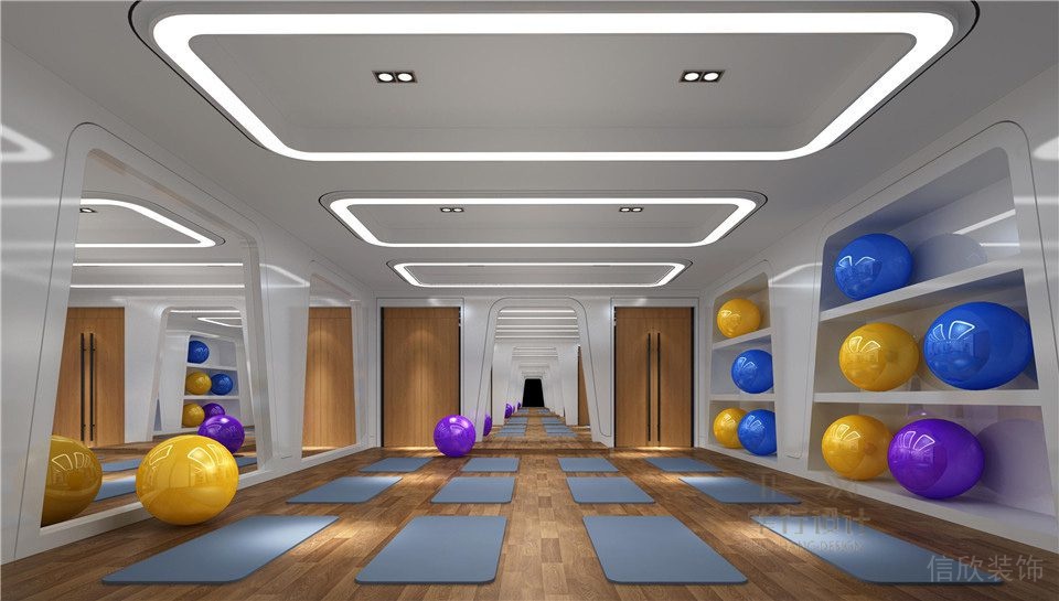 SK瑜伽館裝修設(shè)計_健身區(qū)