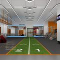 健身房裝修設(shè)計(jì)仿制彩屏跑道pvc創(chuàng)意設(shè)計(jì)簡約風(fēng)效果