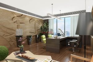 辦公室內(nèi)嵌式環(huán)形中央空調(diào)設計天花裝修