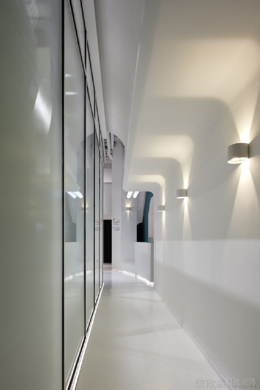 射燈走廊設計led創意設計簡約風辦公室現代簡約效果圖