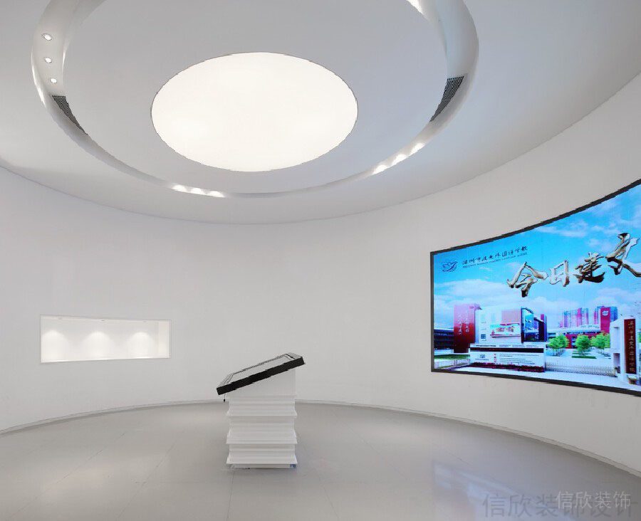 學校公共休息區(qū)展覽創(chuàng)意天花吊頂設(shè)計圖