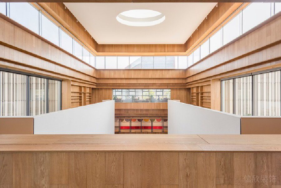 木質(zhì)天花鏤空設(shè)計環(huán)形效果圖