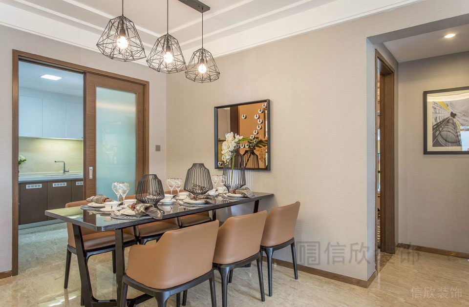 餐廳就餐區(qū)廚房創(chuàng)意設計天花吊頂