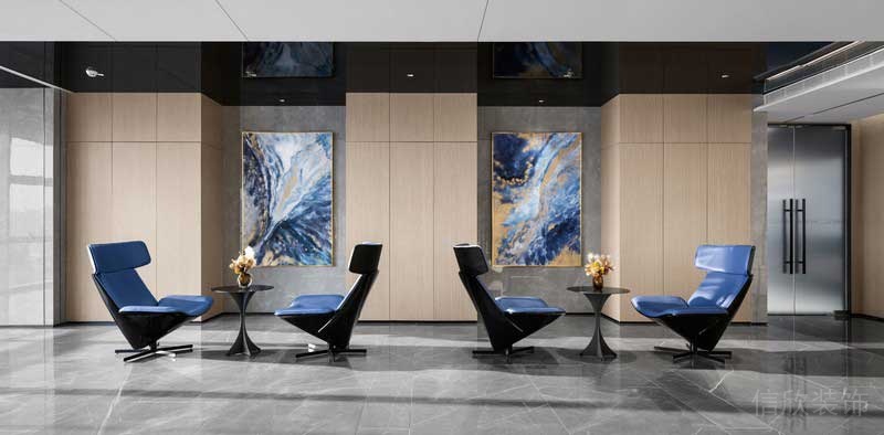 售樓處對坐藍色沙發 售樓處對坐藍色沙發