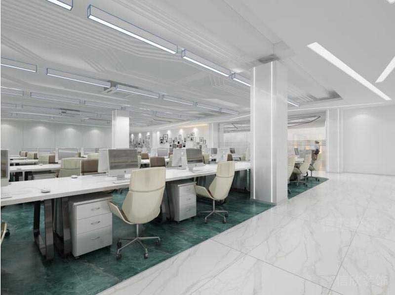 辦公室現(xiàn)代風辦公區(qū)效果圖(7)