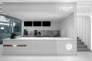 辦公室現(xiàn)代風(fēng)白色前臺(tái)效果圖