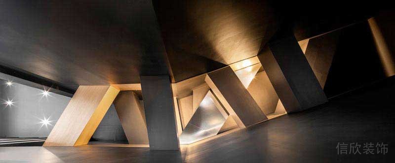 辦公室現(xiàn)代風休息區(qū)實木桌角效果圖