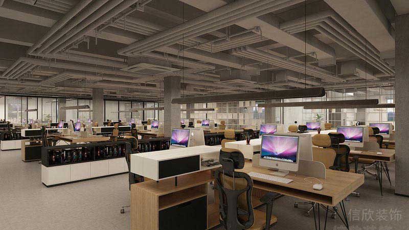 辦公室現(xiàn)代簡約風辦公區(qū)效果圖 (5)