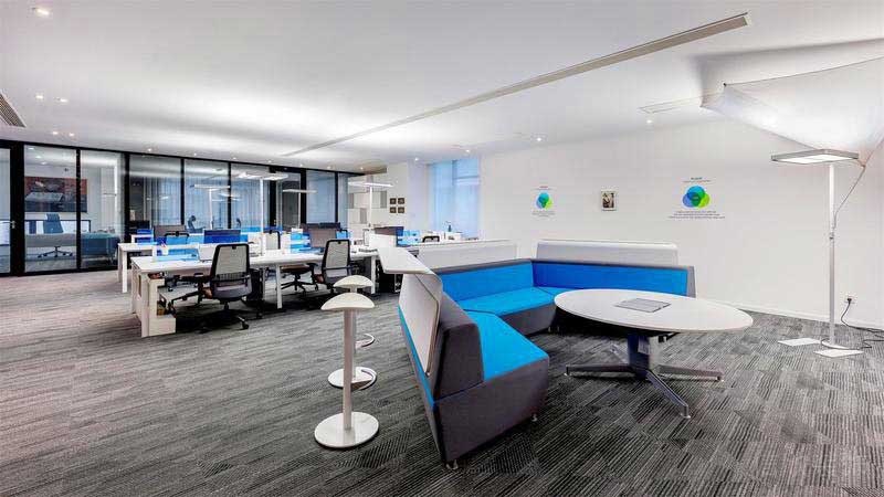 辦公室現代簡約風辦公區效果圖(1)