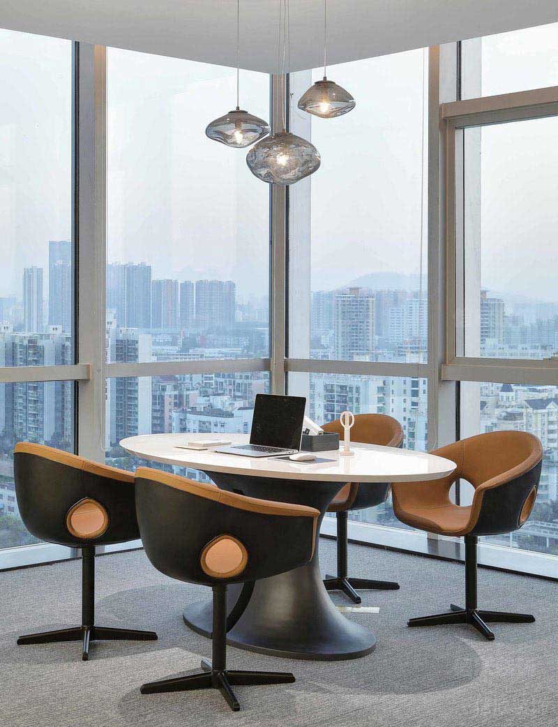 辦公室現(xiàn)代簡約風前臺效果圖9)