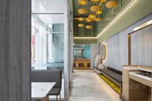 辦公室現(xiàn)代輕奢風過道效果圖