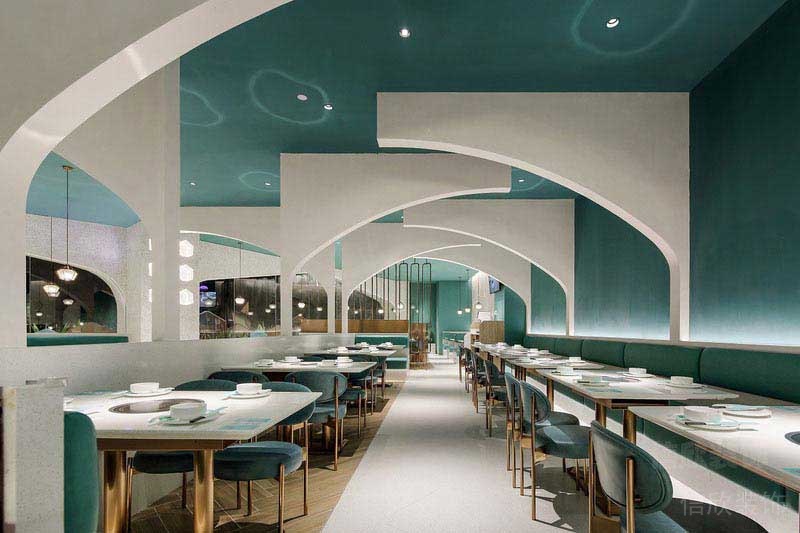 餐廳現(xiàn)代風(fēng)卡座區(qū)效果圖 (2)