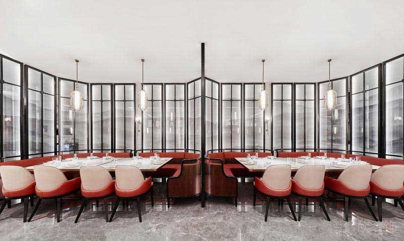 餐廳現(xiàn)代風(fēng)卡座用餐區(qū)效果圖(2)