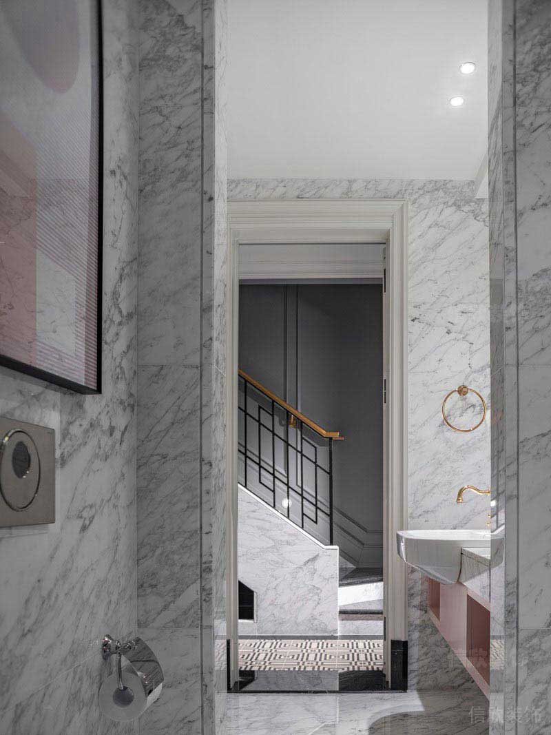 二手房改造別墅現(xiàn)代簡約風衛(wèi)生間效果圖