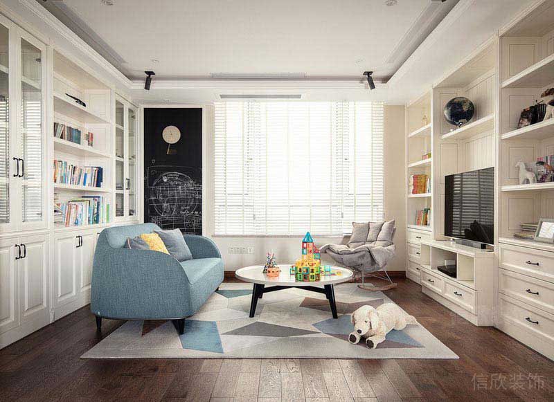 二手房改造簡(jiǎn)約美式風(fēng)餐廳效果圖