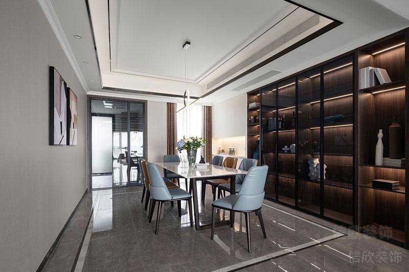 二手房改造現(xiàn)代簡(jiǎn)約風(fēng)餐廳效果圖(1)
