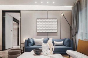 二手房改造現(xiàn)代簡約風(fēng)客廳效果圖