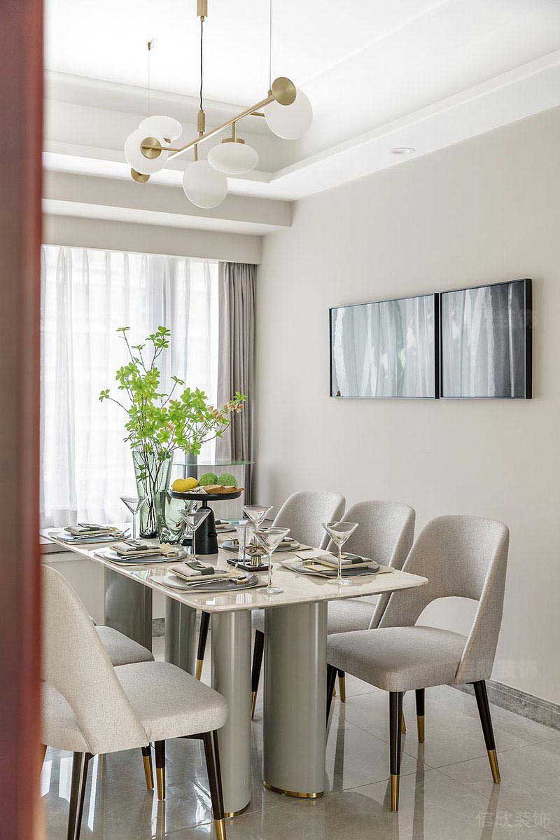 二手房現代輕奢風餐廳效果圖