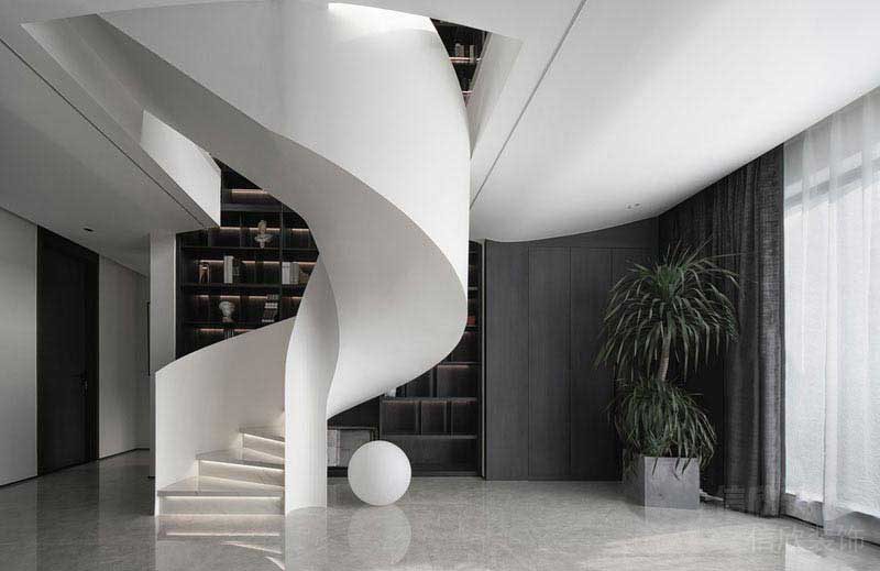 極簡風格別墅設(shè)計樓梯廳